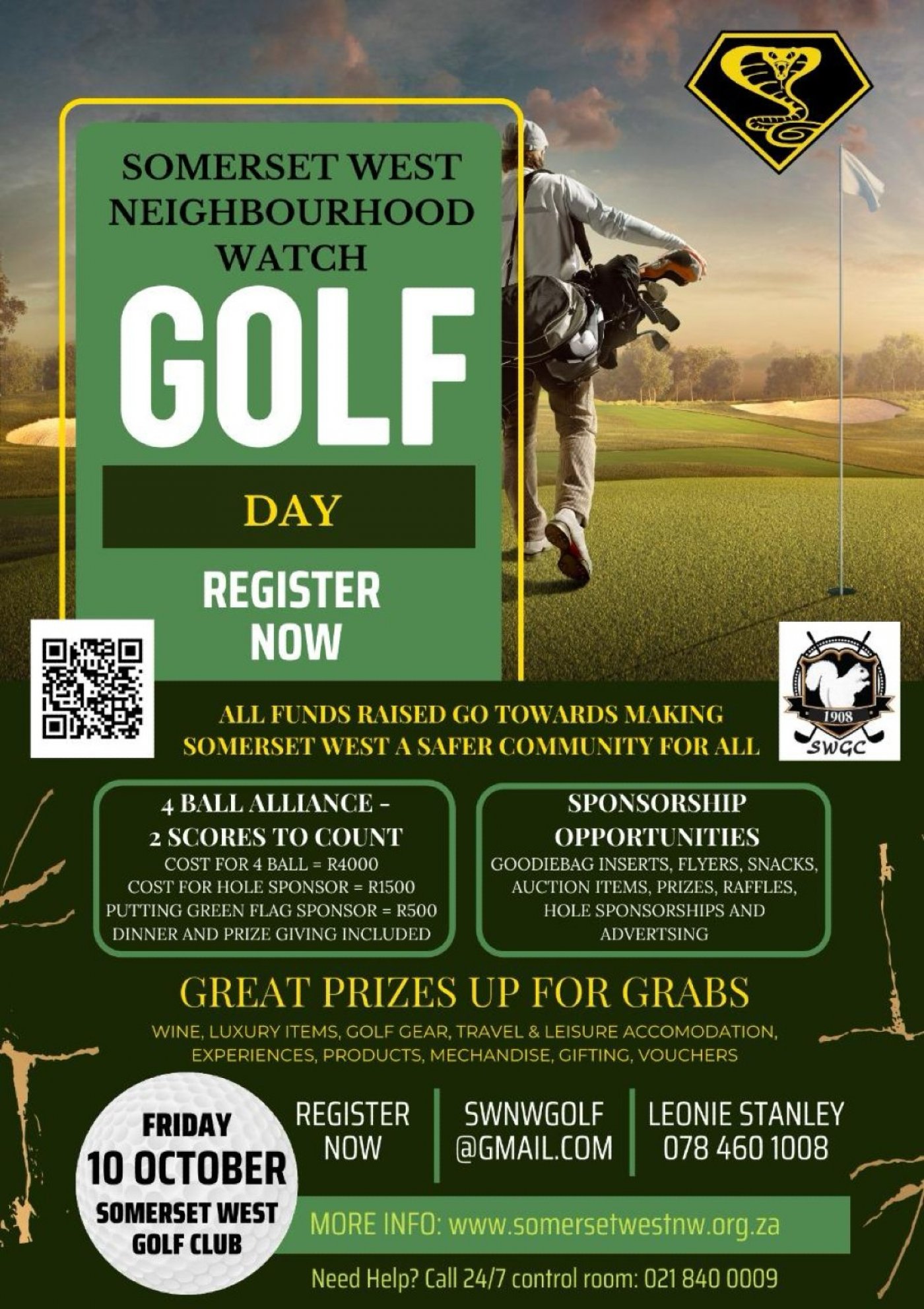 Somerset West Neighbourhood Watch Golf Day on 10 October 2025