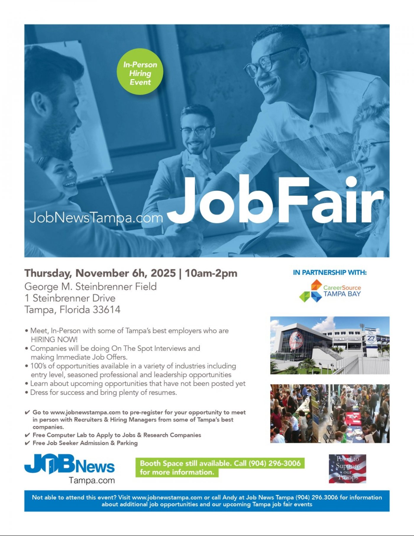 TAMPA JOB FAIR -   ** Local Companies Hiring for 100's of JOBS **