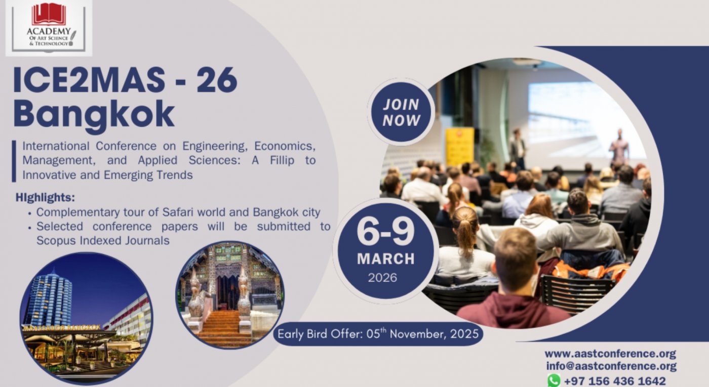 International Conference on Engineering, Economics, Management, and Applied Sciences, Bangkok