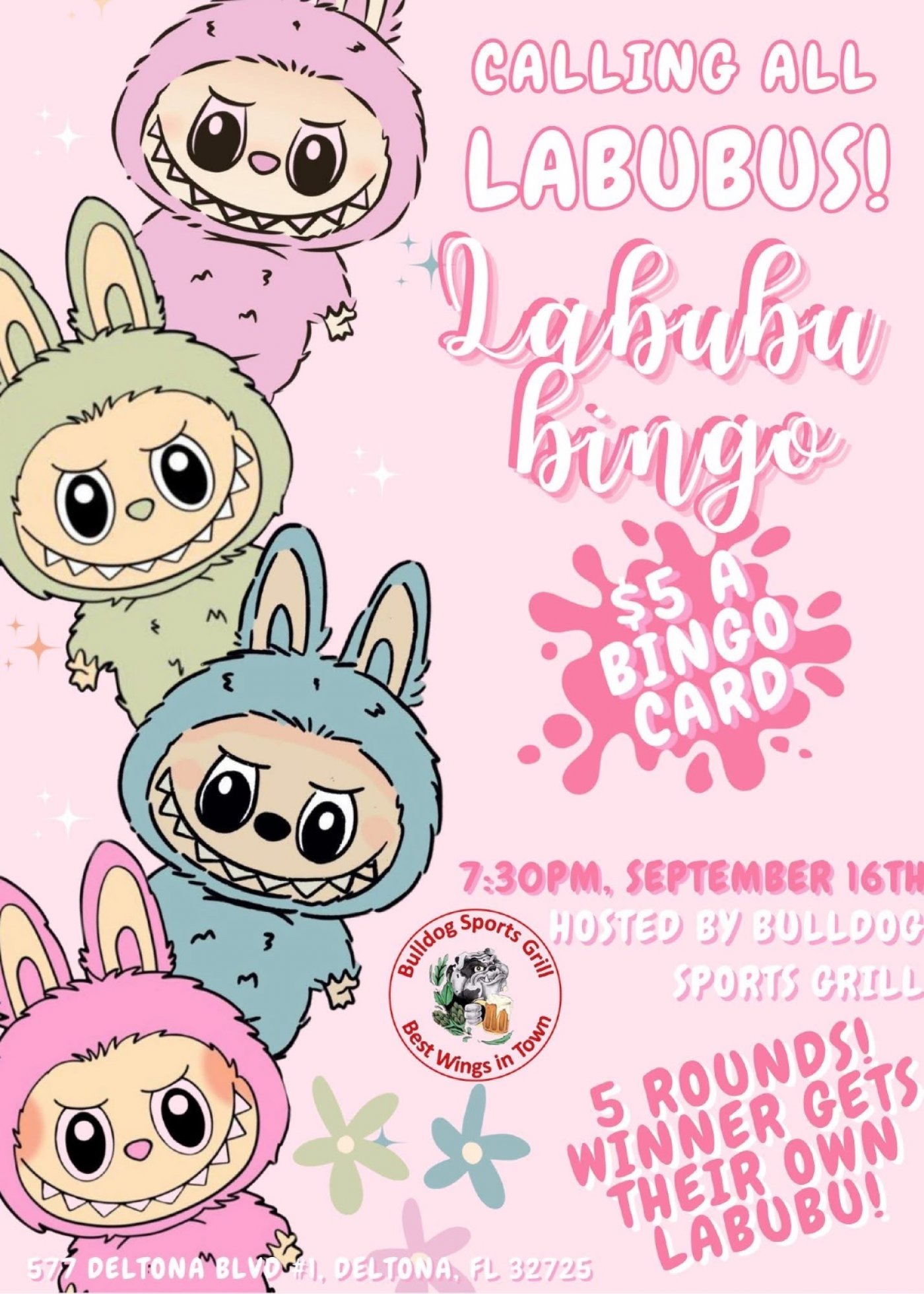 LABUBU BINGO AT THE BULLDOG