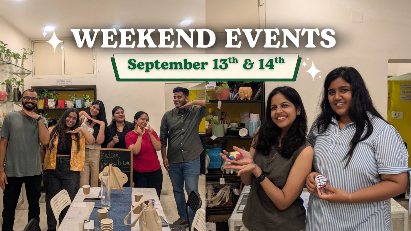 Weekend Events at CPL, Naranpura (September 13th & 14th)