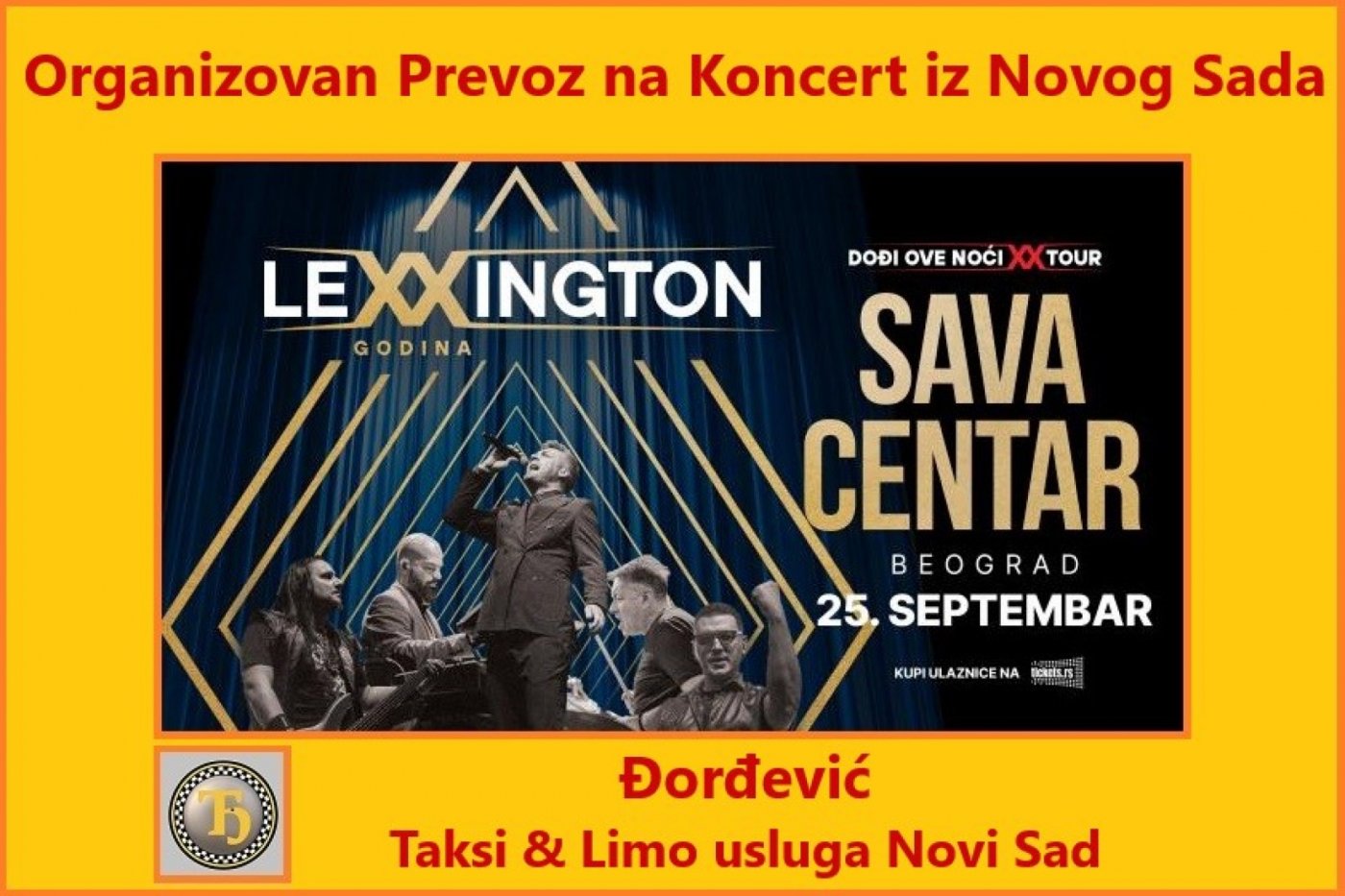 Prevoz na Koncert Lexington 25.09.2025. iz Novog Sada