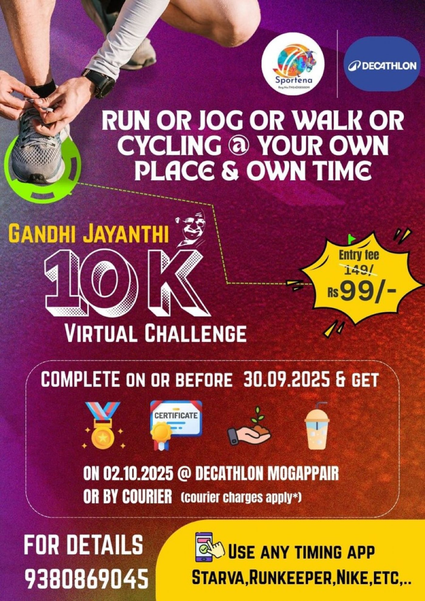 GANDHI JAYANTHI - 10K VIRTUAL CHALLENGE