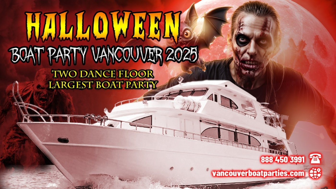 HALLOWEEN BOAT PARTY VANCOUVER 2025 | TWO DANCE FLOOR | LARGEST BOAT PARTY