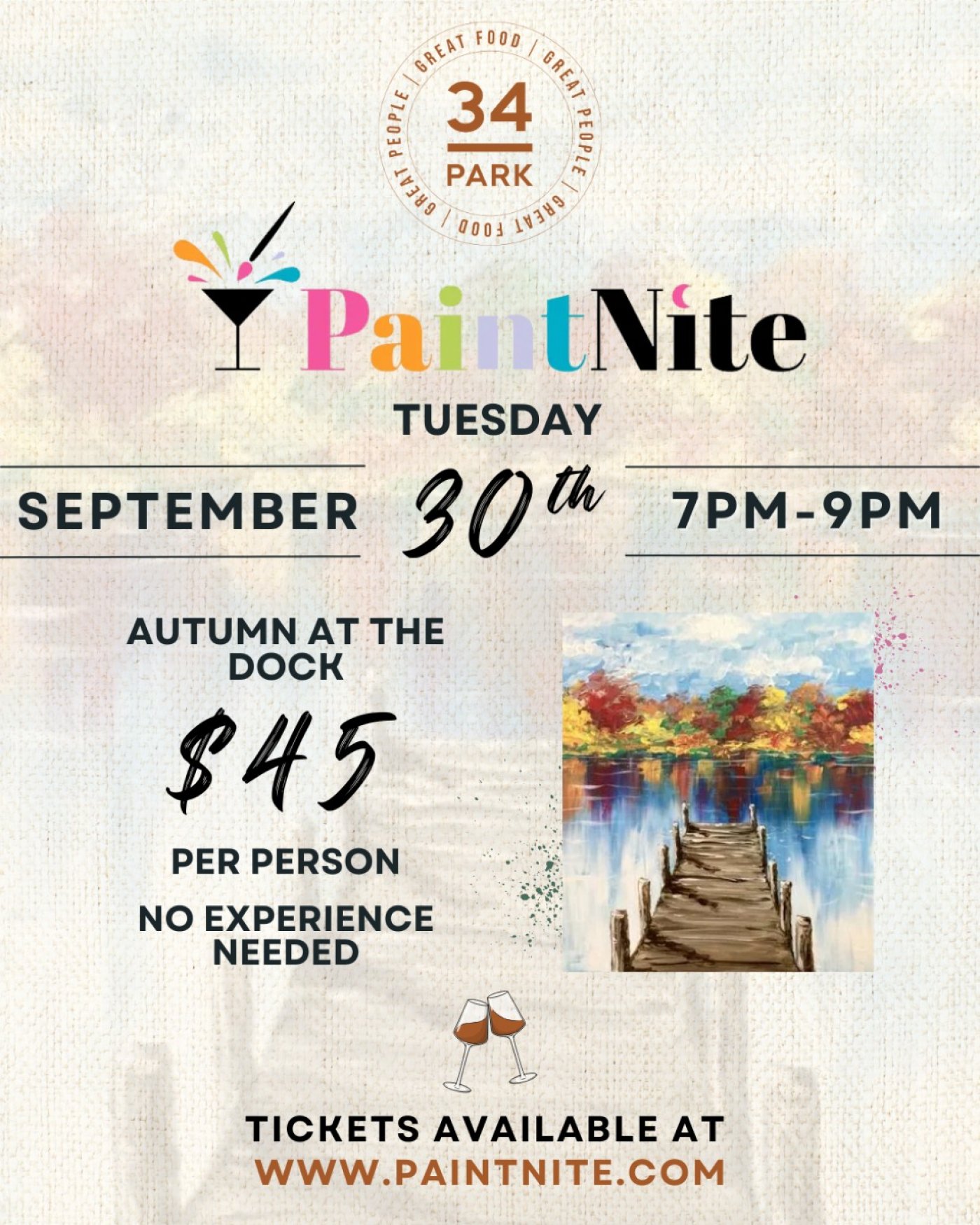 Autumn at the Dock II: Paint Nite at 34 Park 