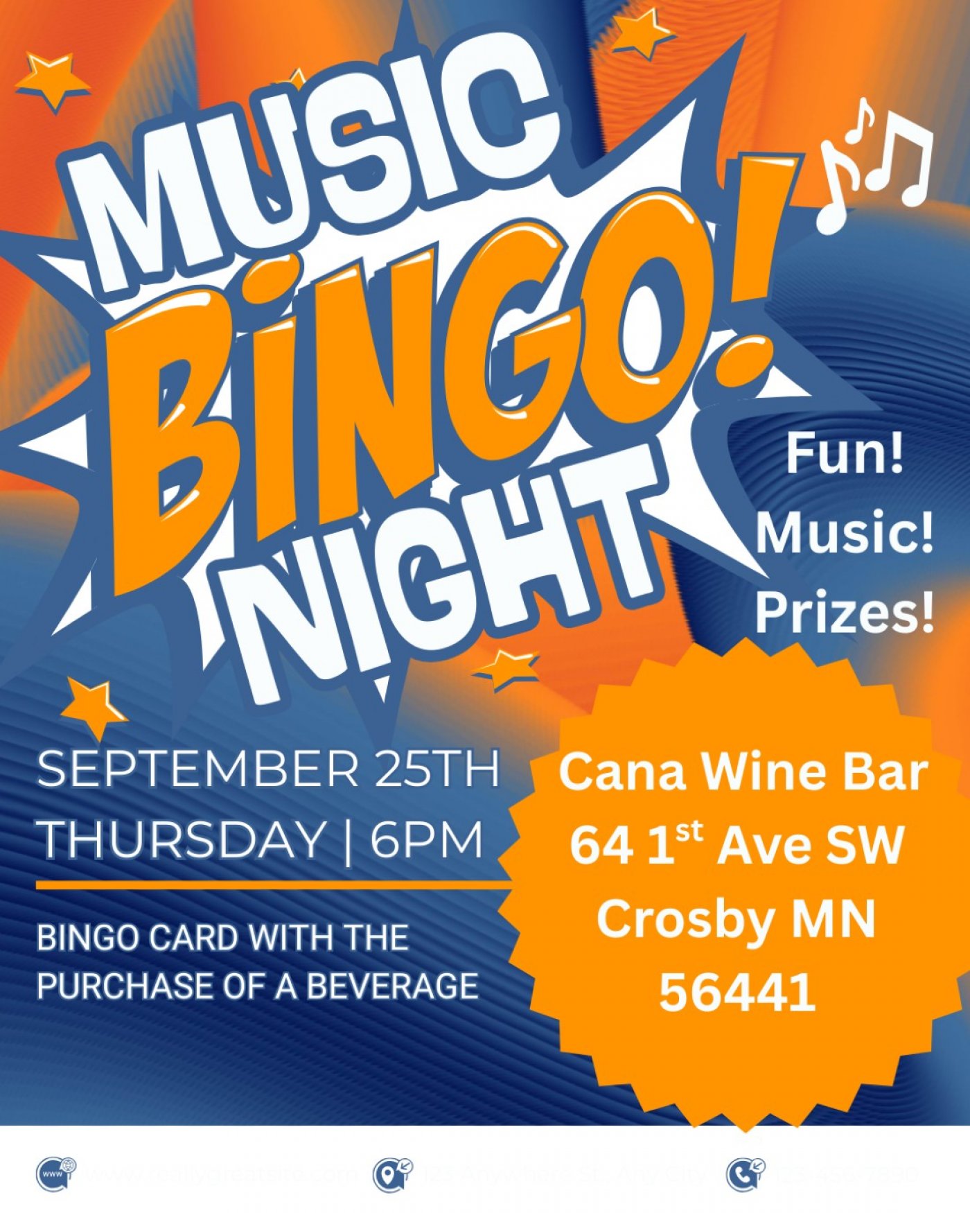 Music Bingo at Cana Wine Bar