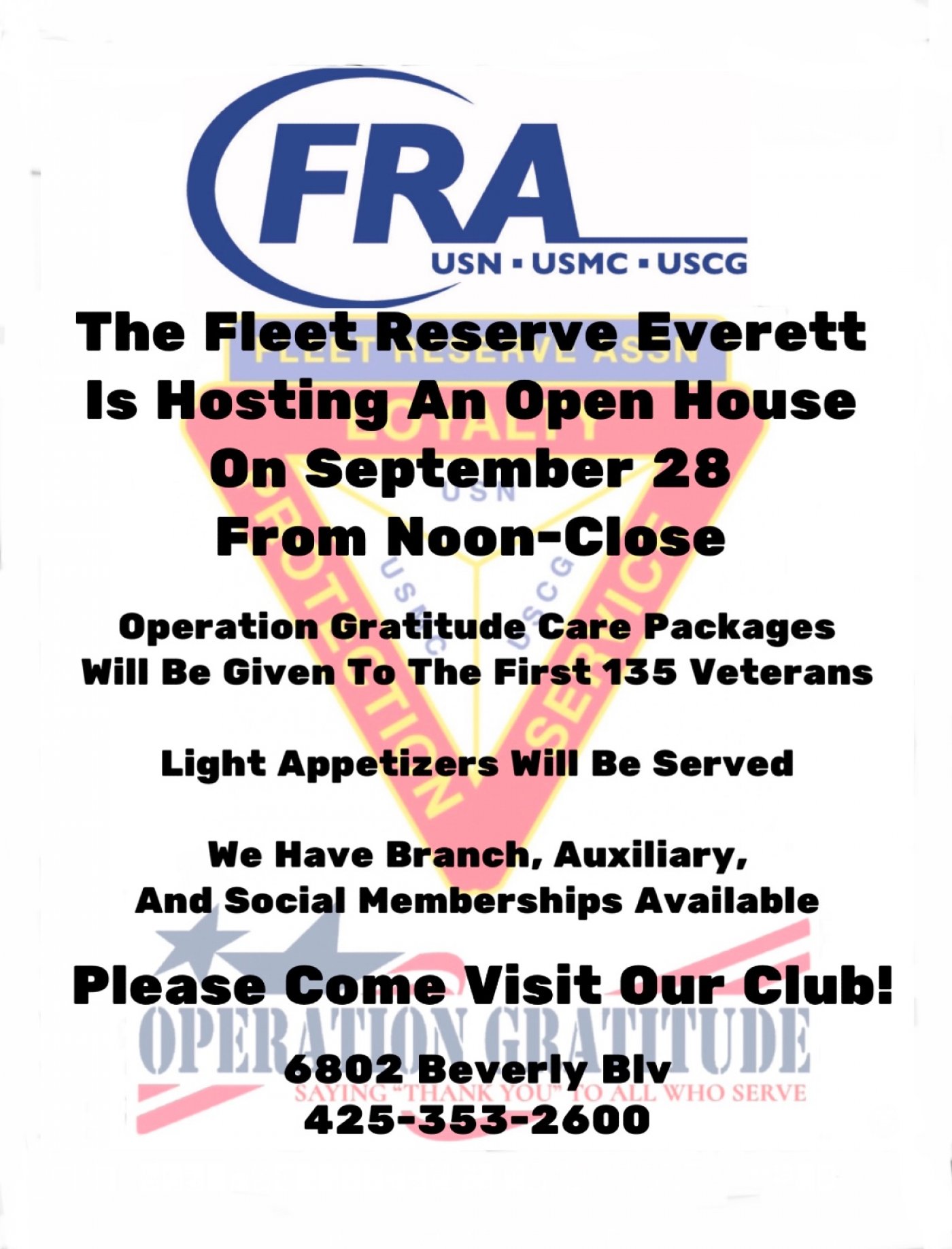 Fleet Reserve Club 170 Open House