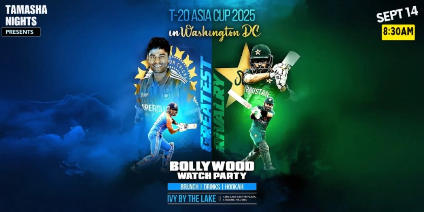 Virginia Bollywood Cricket Watch Party on Big Screen @IVY BY THE LAKE