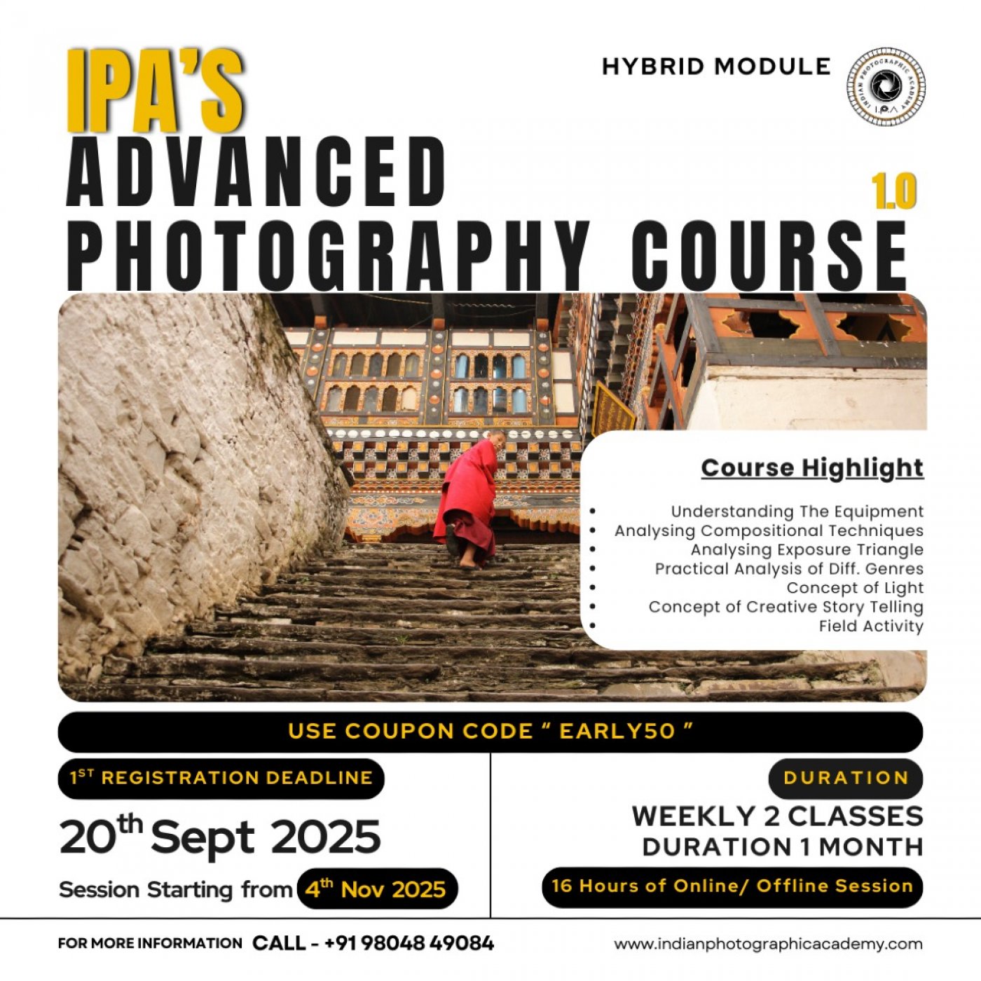 Advanced Photography Course by IPA ( Hybrid Course )