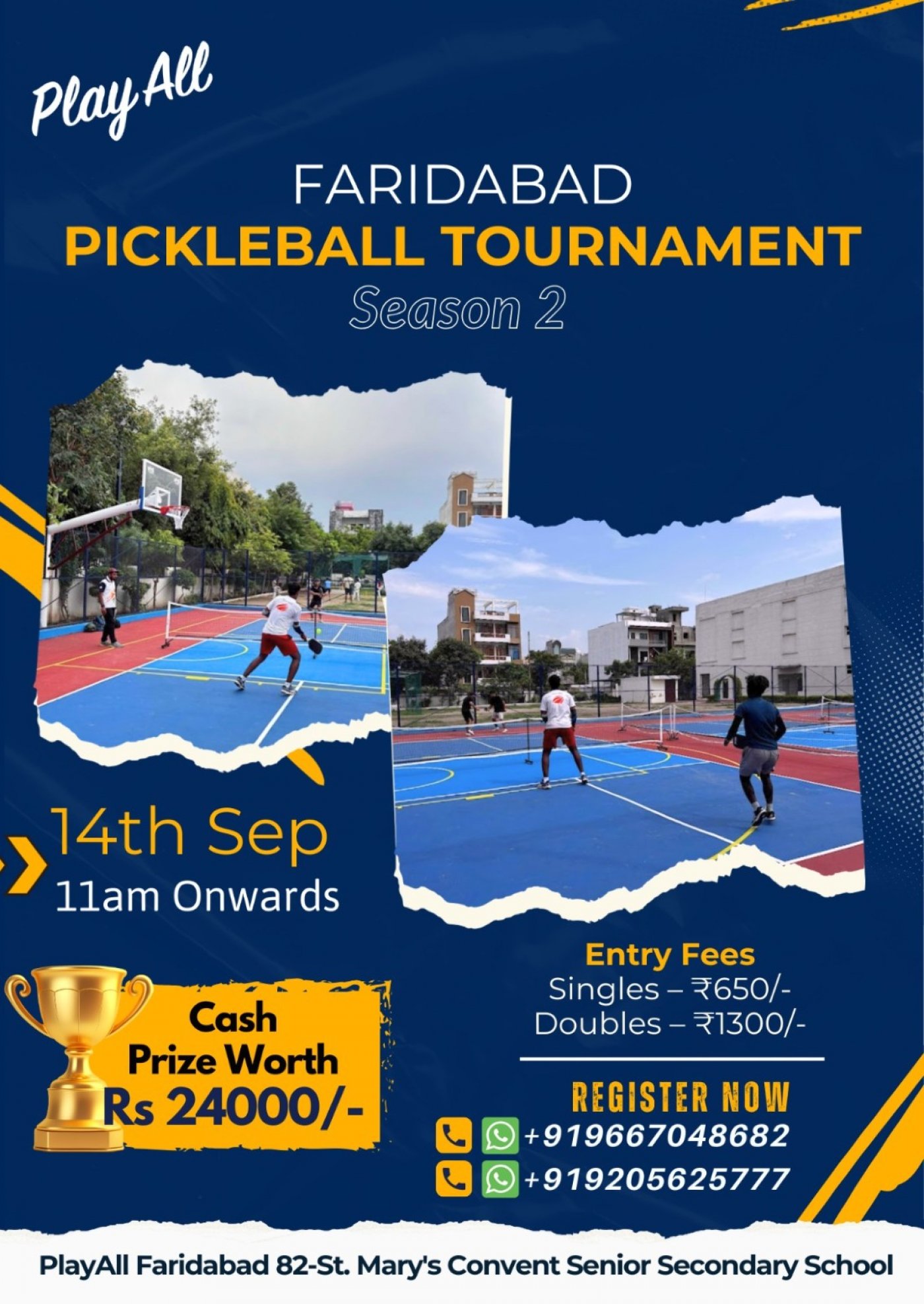 Faridabad Pickleball Tournament Season- 02