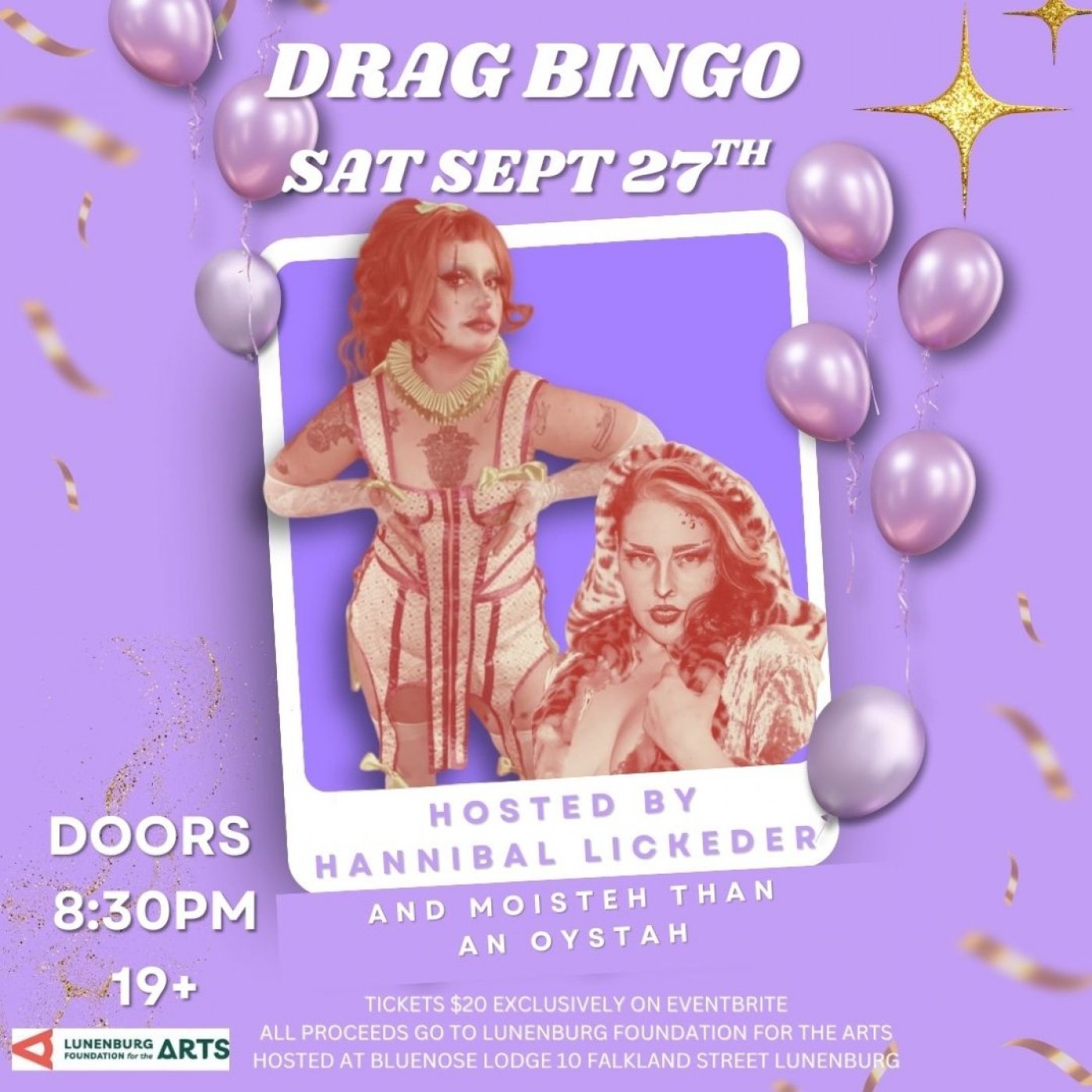 Drag Bingo in support of Lunenburg Foundation for the Arts
