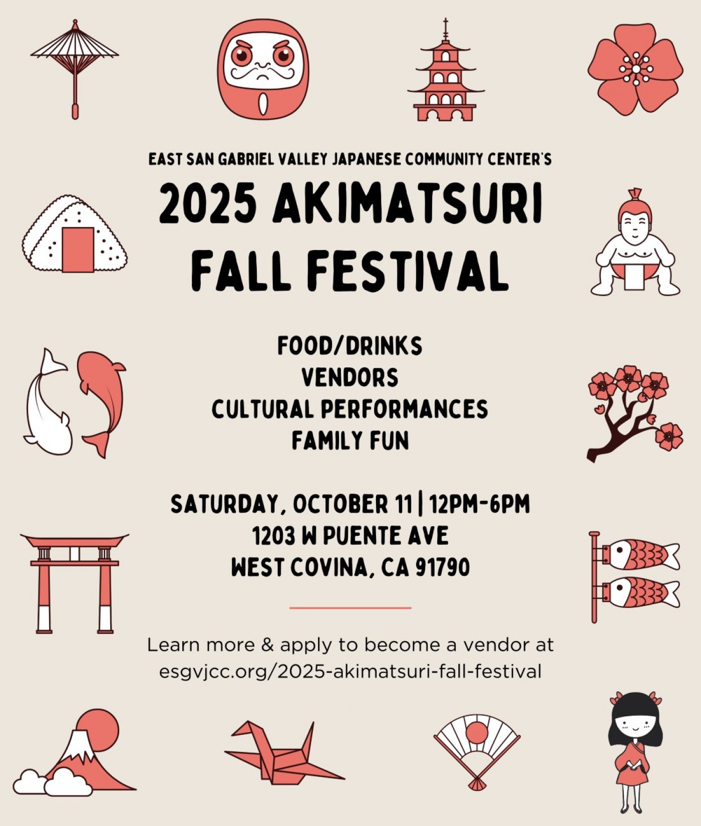 East San Gabriel Japanese Community Center | 2025 Akimatsuri Fall Festival
