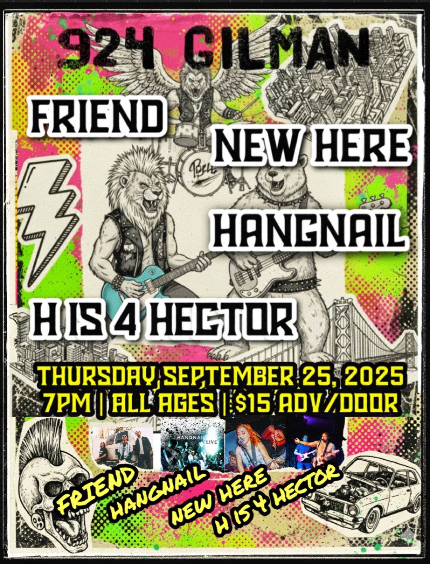 Best of The Bay Area Pop Punk Scene | FRIEND\/New Here\/ Hangnail & H is 4 Hector, LIVE at 924 Gilman