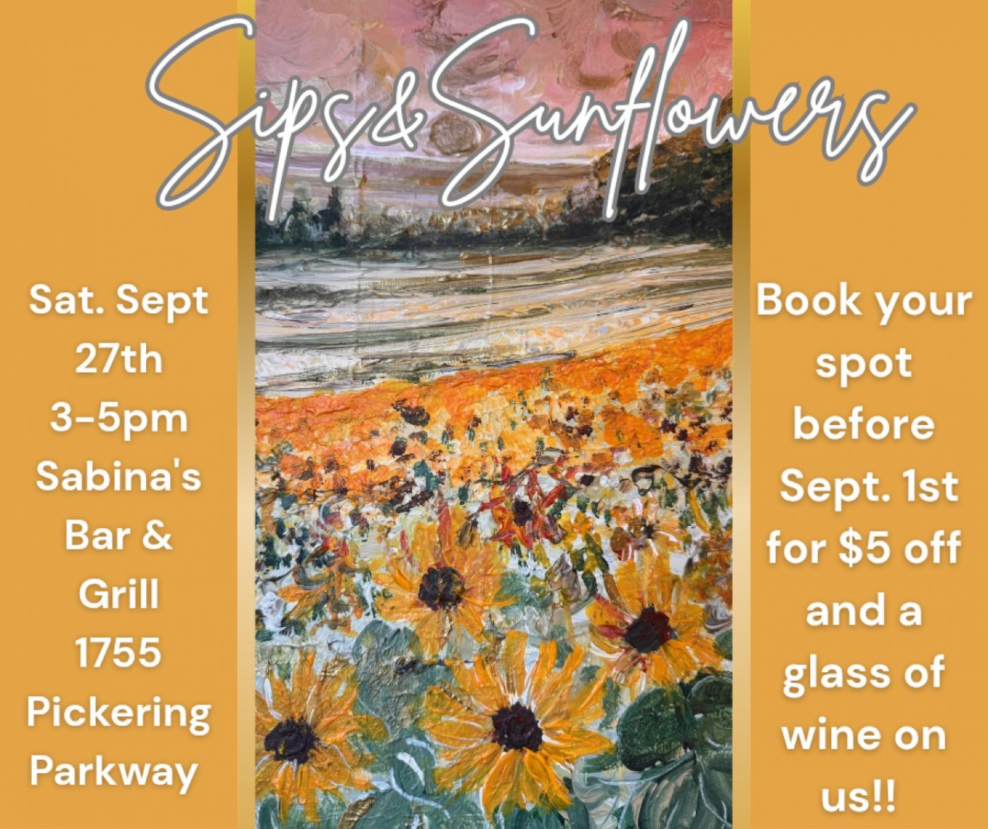 Sips & Sunflowers Paint Nite
