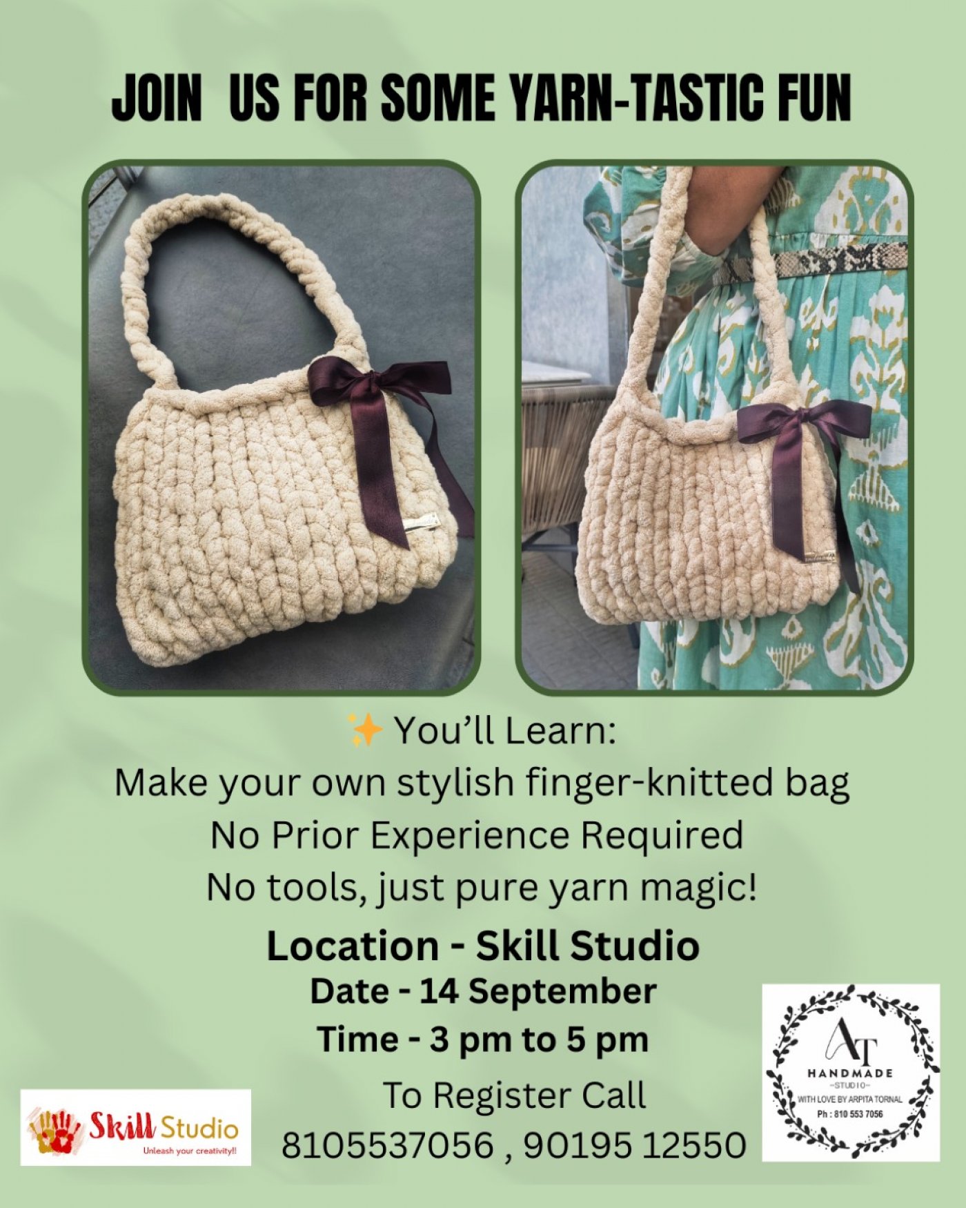 Hand knit Bag Workshop