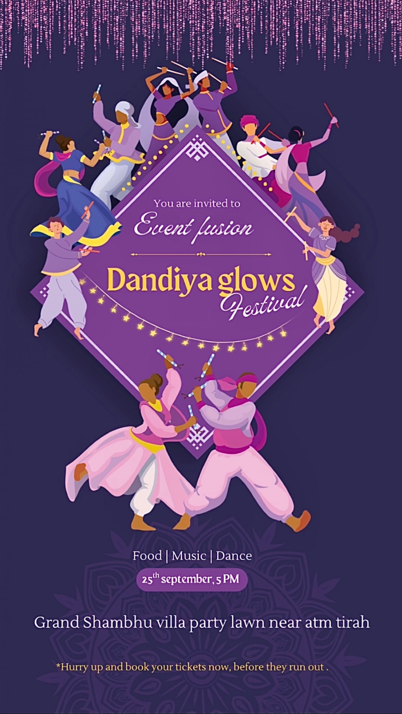 Dandiya glows event