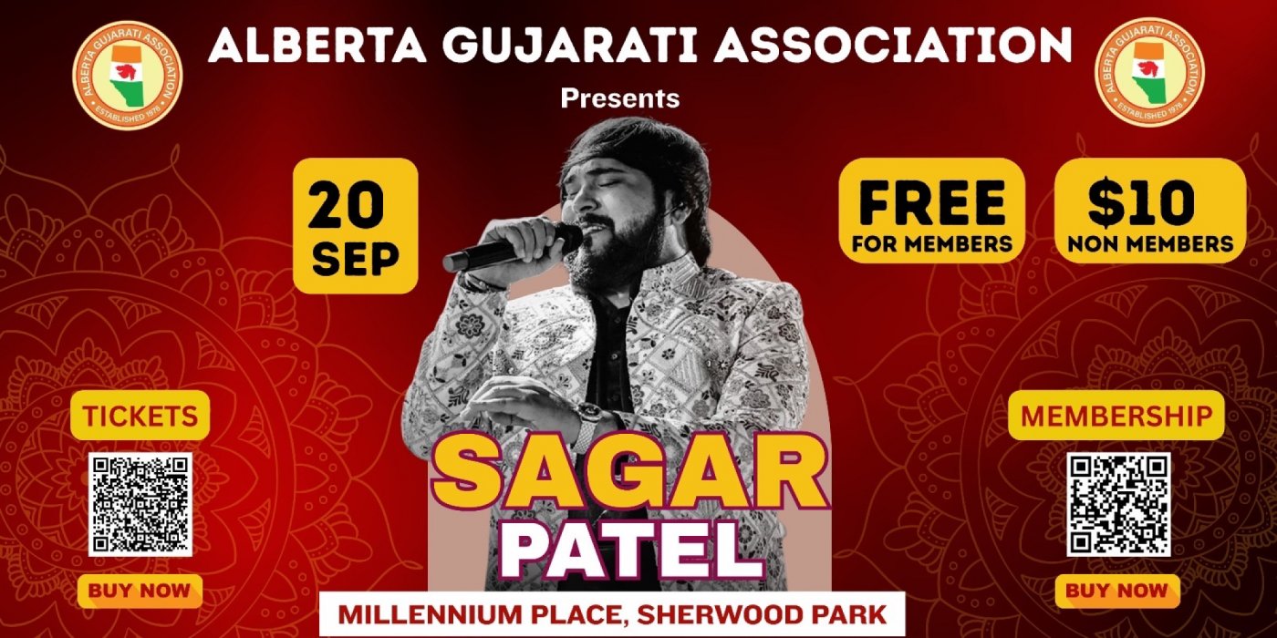 Sagar Patel Garba with Alberta Gujarati Association 