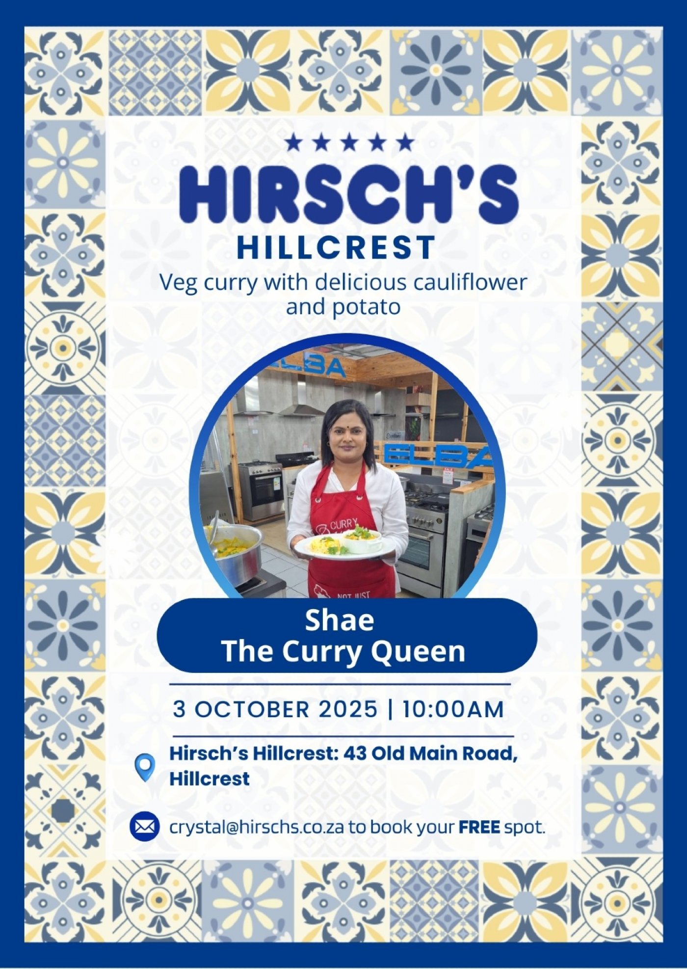 Live in-store cooking demonstration at Hirsch's Hillcrest