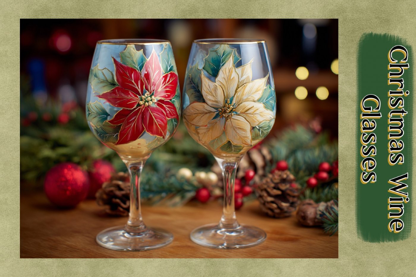 Crafting Class: Wine Glass Painting - Christmas Poinsettias