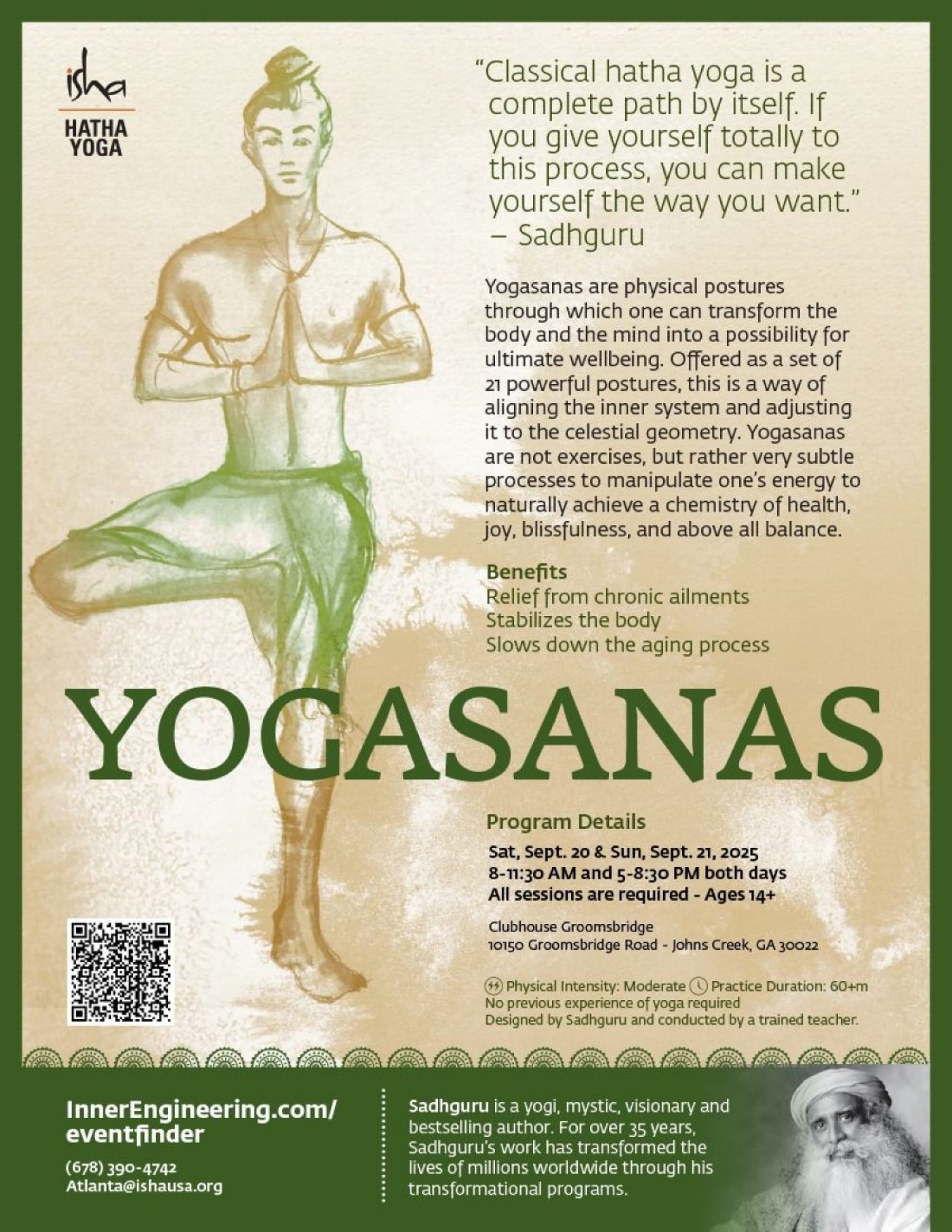 \ud83d\udcab Yogasanas in Atlanta on Sep 20th and 21st