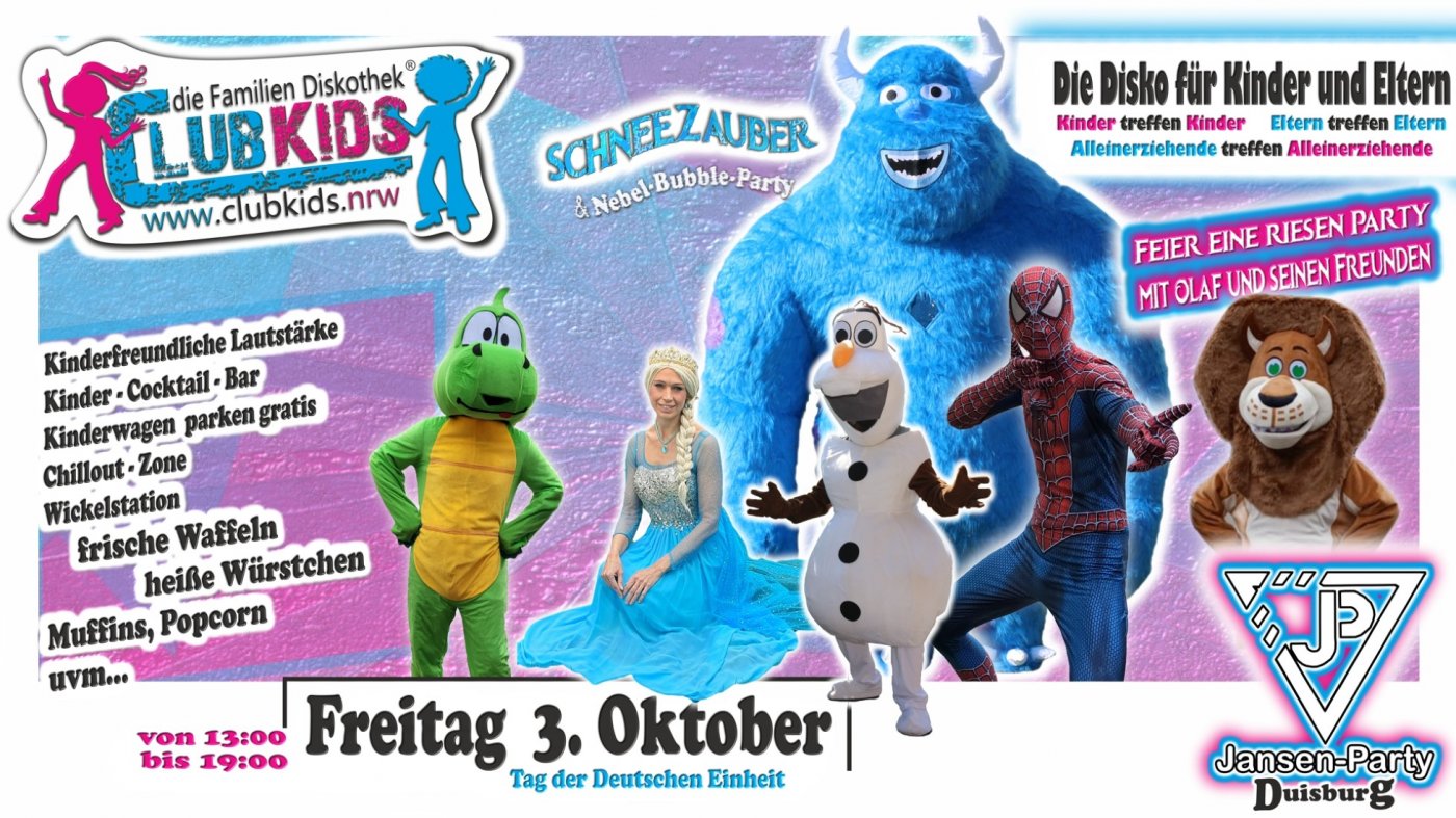 ClubKids - die Familien Diskothek\u00ae bei Party Jansen