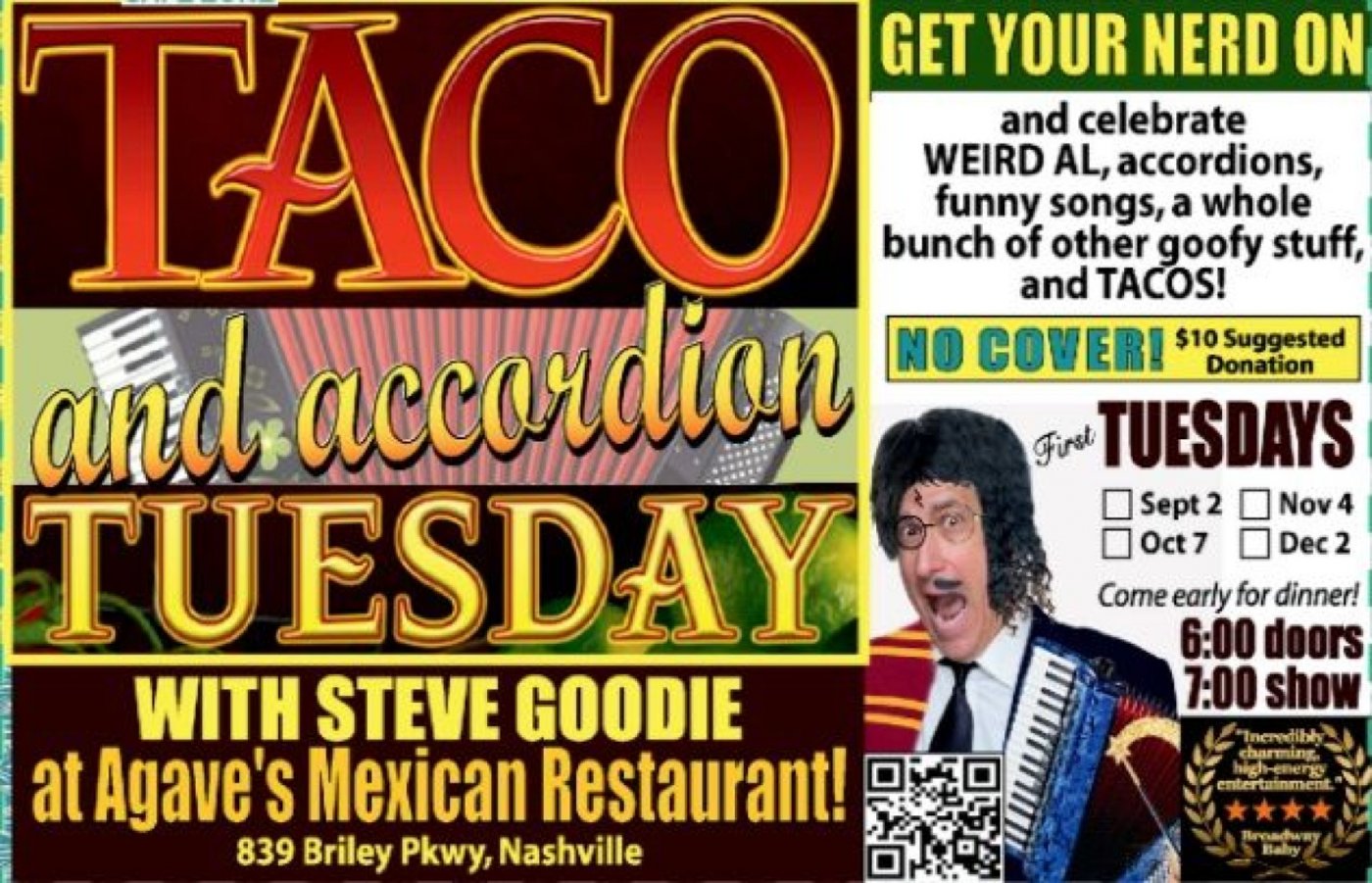TACO and accordion TUESDAY