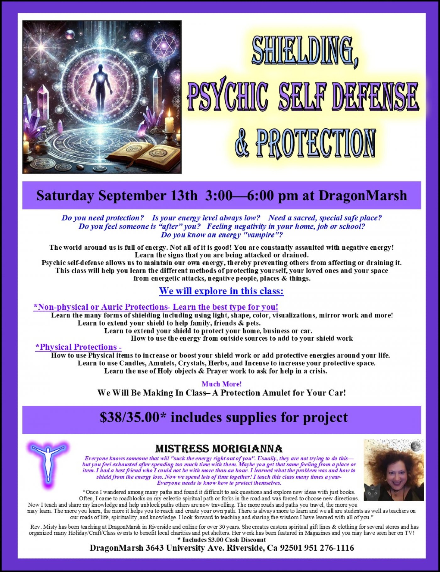 Shielding, Psychic Self Defense & Protection $38\/35.00*