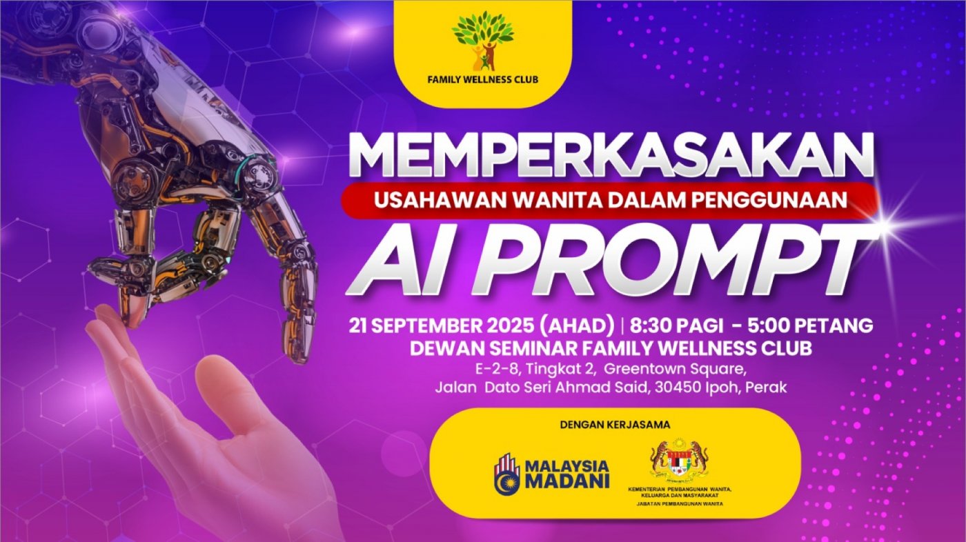 FREE WORKSHOP ON AI PROMPT FOR WOMEN ENTREPRENEURS IN PERAK, MALAYSIA