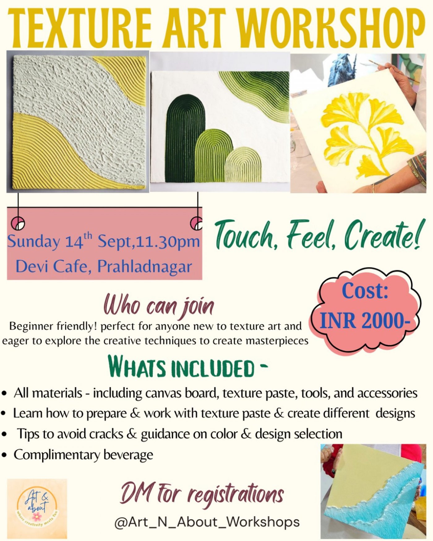 Touch, feel, Create - Texture Art Workshop