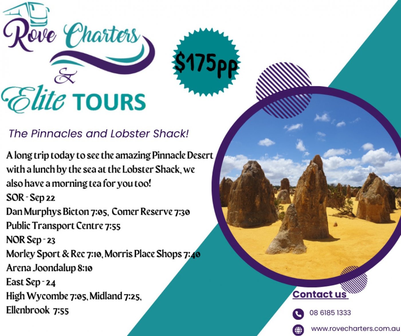 Rove Charters & Elite Tours Travel Club - Pinnacles & Lobster Shack