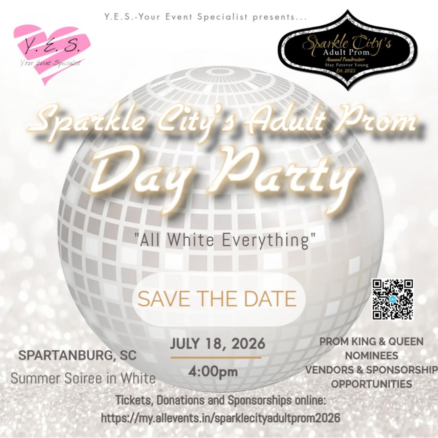 Sparkle City's 4th Annual Adult Prom (All White Day Party)