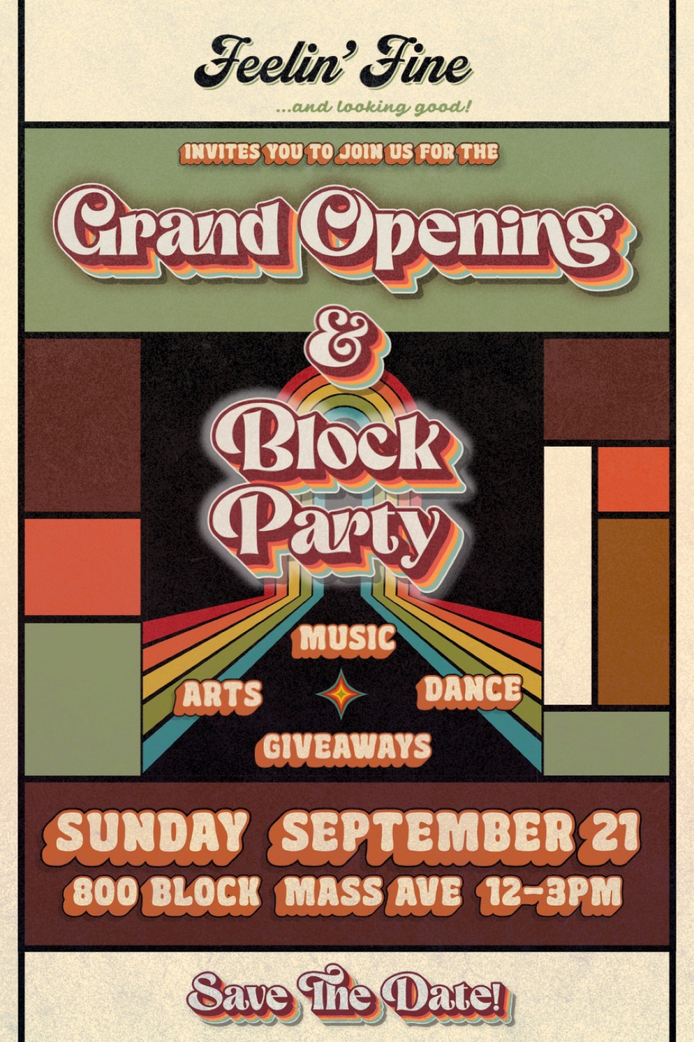 800 Mass Ave Block Party \/ Feelin\u2019 Fine Grand Opening Event