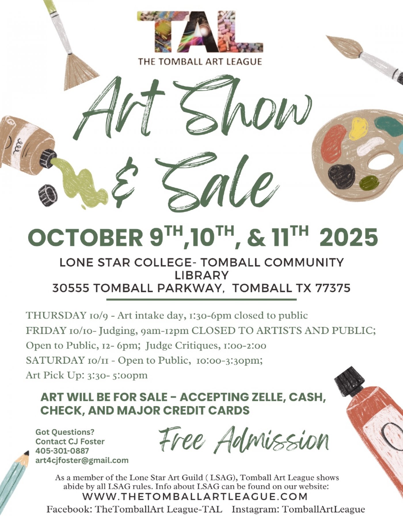 Tomball Art League Fall Show and Sale