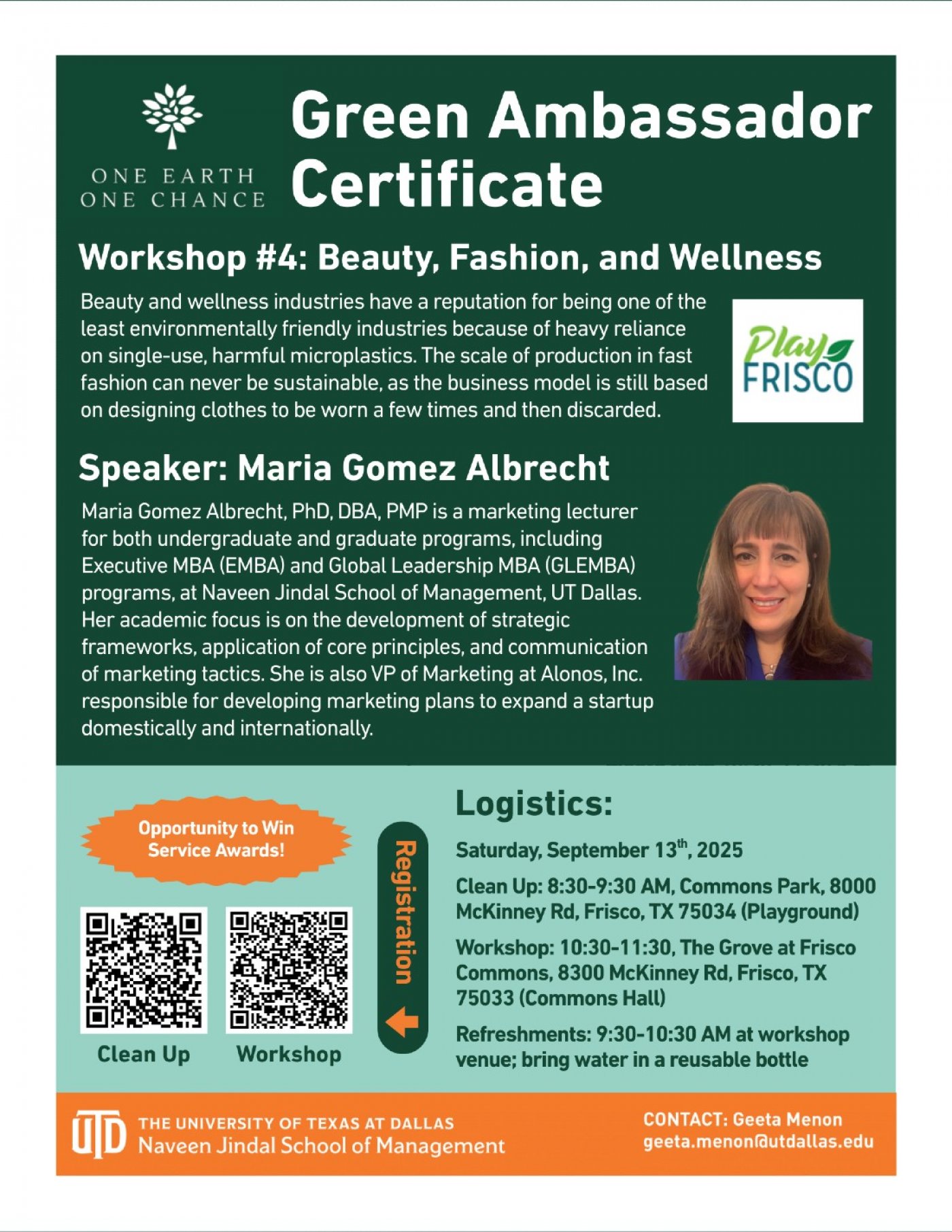 Green Ambassador Cleanup and Workshop Series