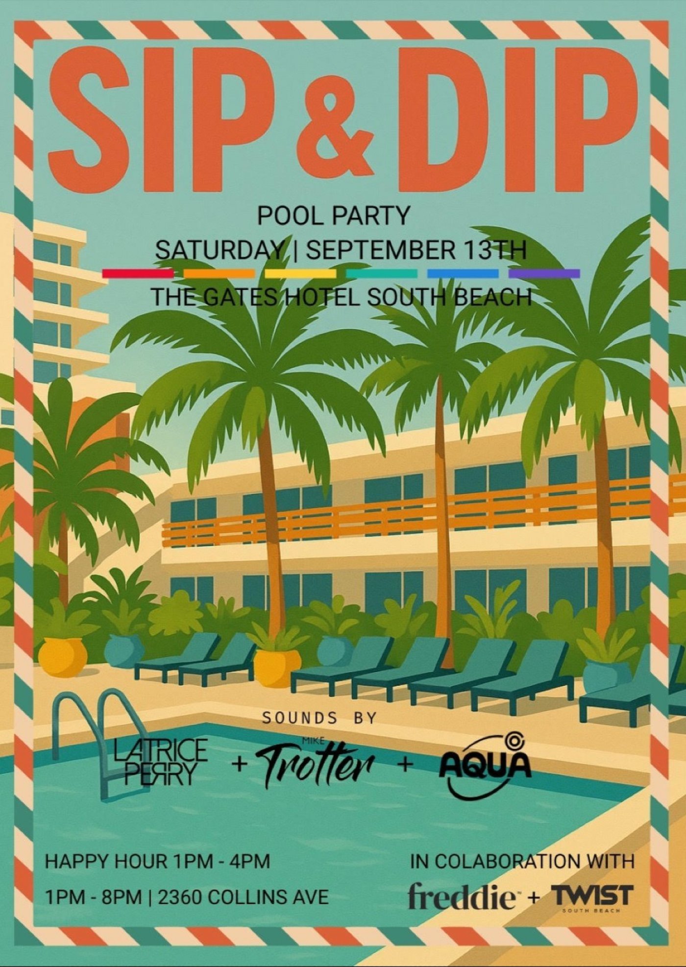 Sip & Dip at The Gates Hotel South Beach with The Shoreline Social