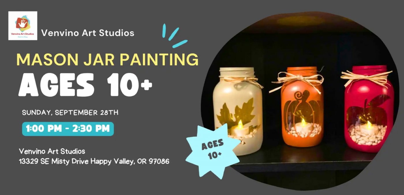 Mason Jar Painting Event for Families