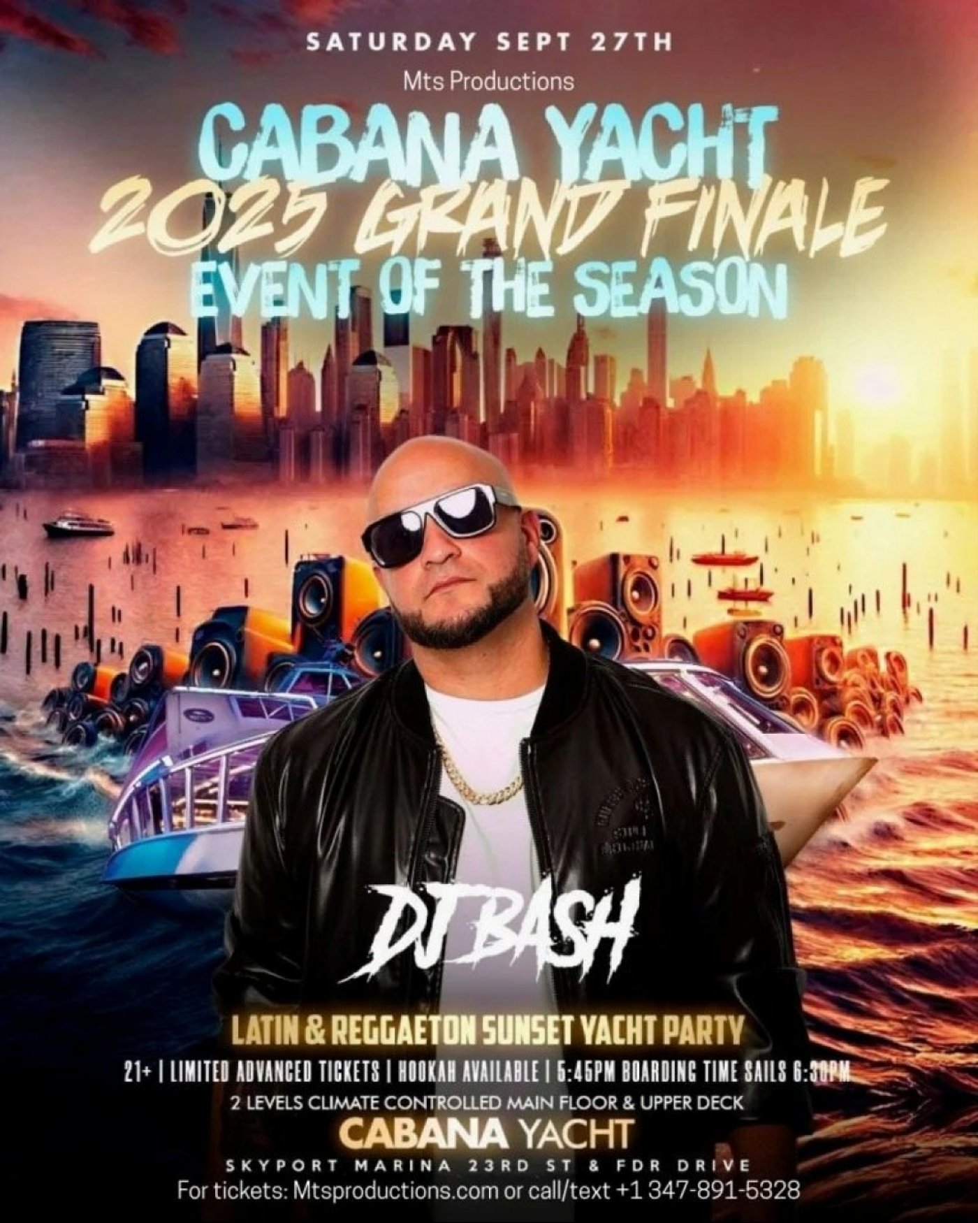 Latin & Reggaeton Sunset Yacht Party NYC \u2013 Cabana Yacht Grand Finale