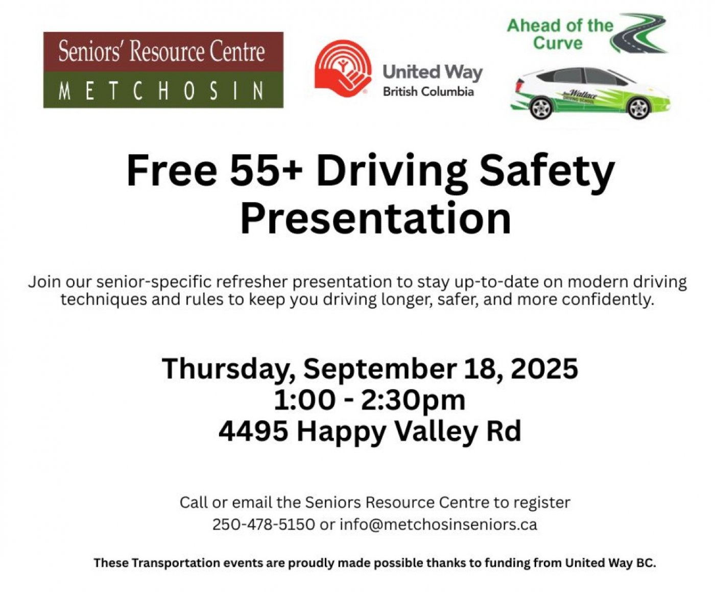 55+ Driver Training Presentation with Joan Wallace