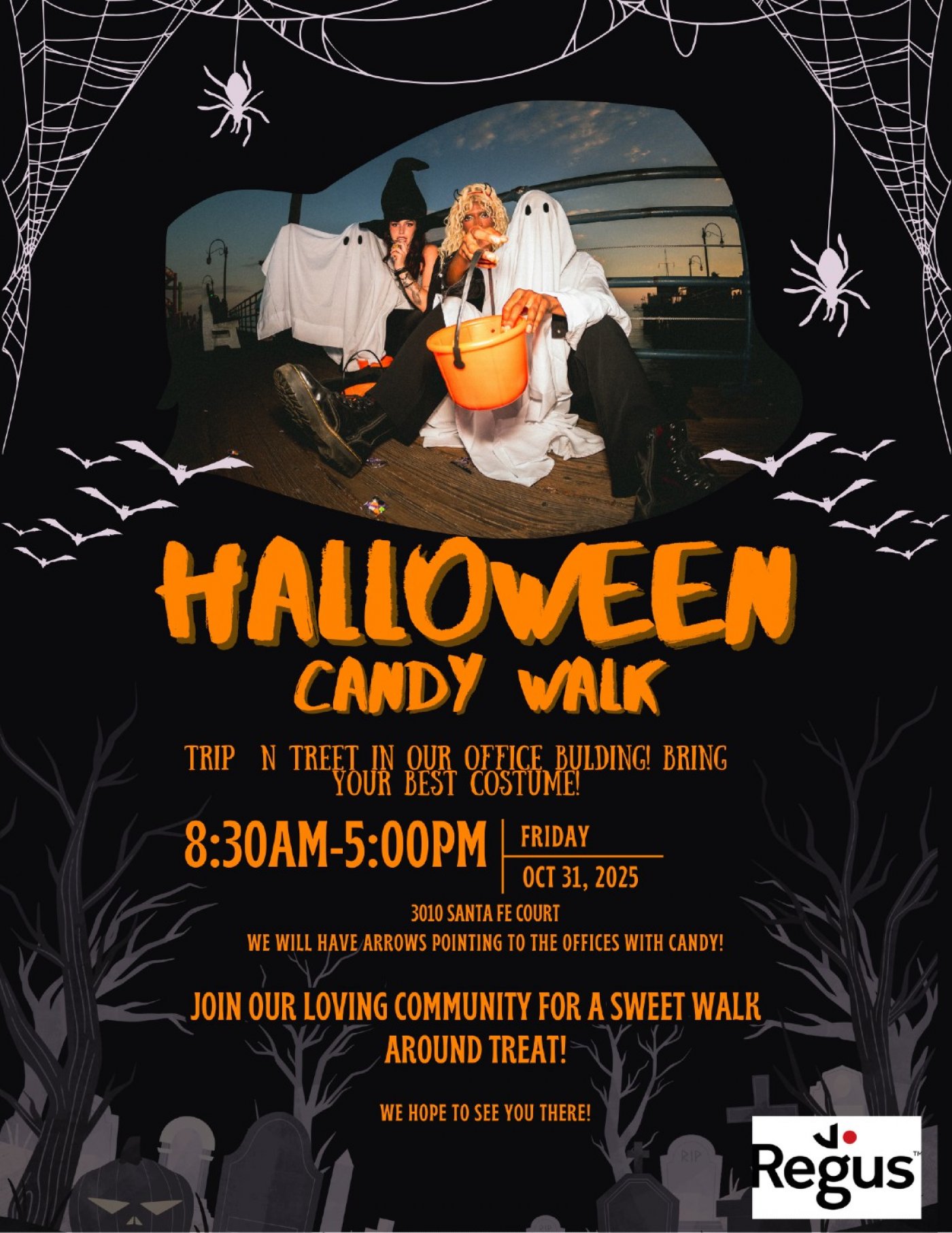 Halloween candy walk at Missoula Regus