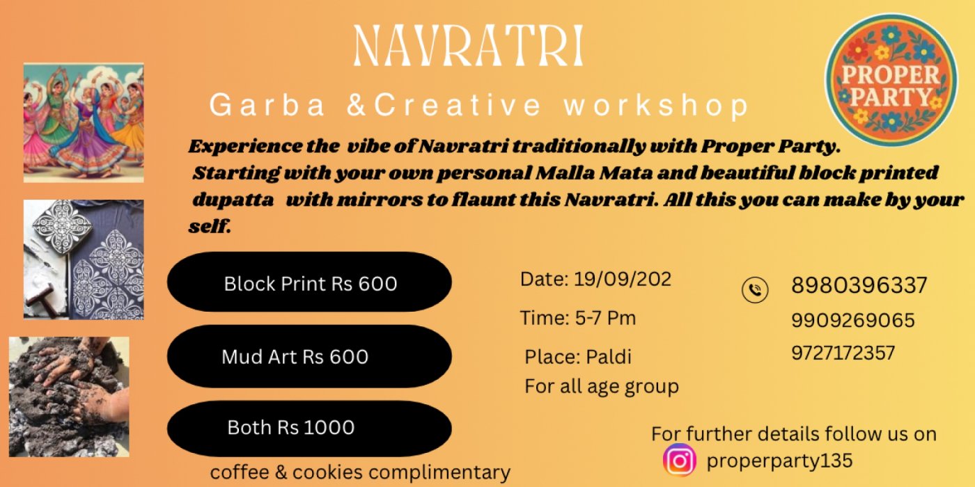 Navratri garba and creative workshop