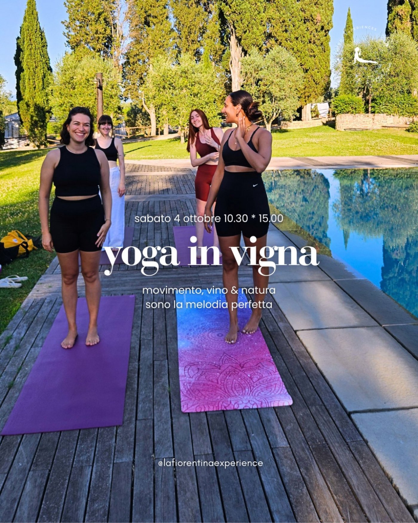 yoga in vigna con pranzo e tasting vino ed olio 