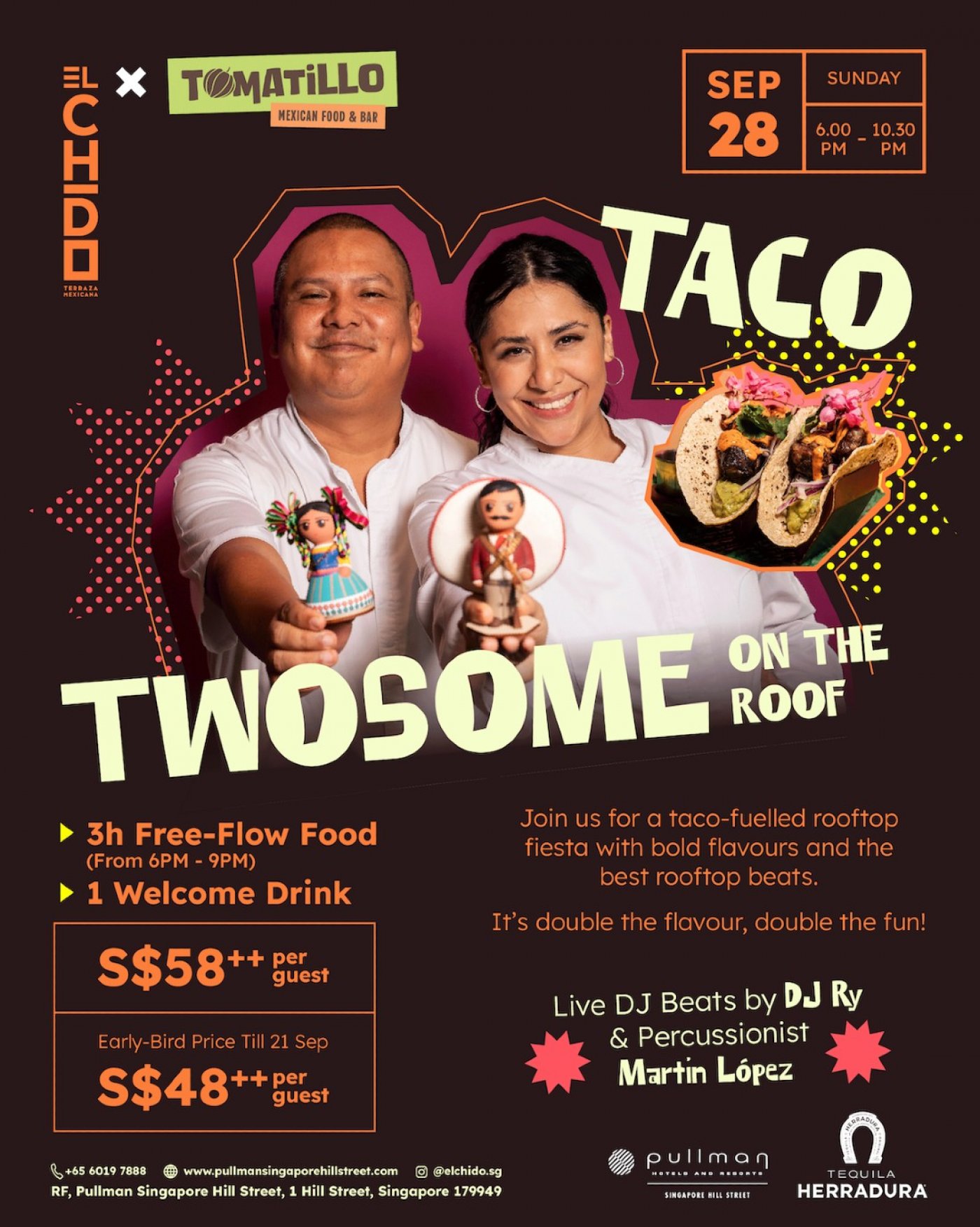 El Chido x Tomatillo: Taco Twosome on the Roof