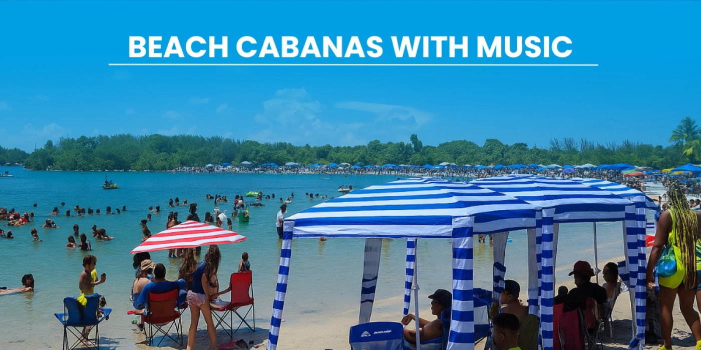 Beach Cabanas With Music