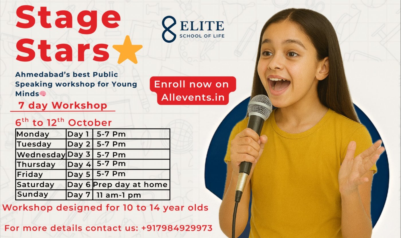 Stage Stars | Ahmedabad's Best Public Speaking Workshop for ages 10 to 14 years