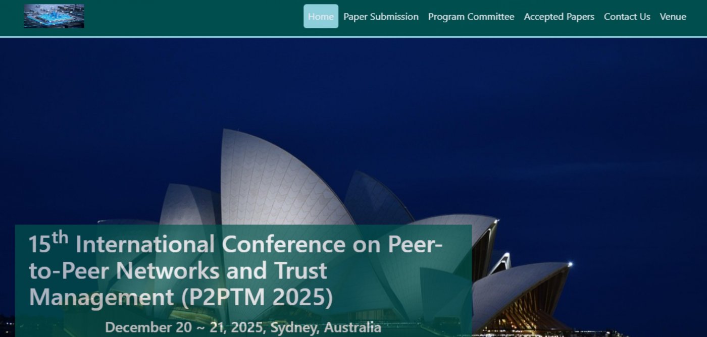 15th International Conference on Peer-to-Peer Networks and Trust Management (P2PTM 2025)