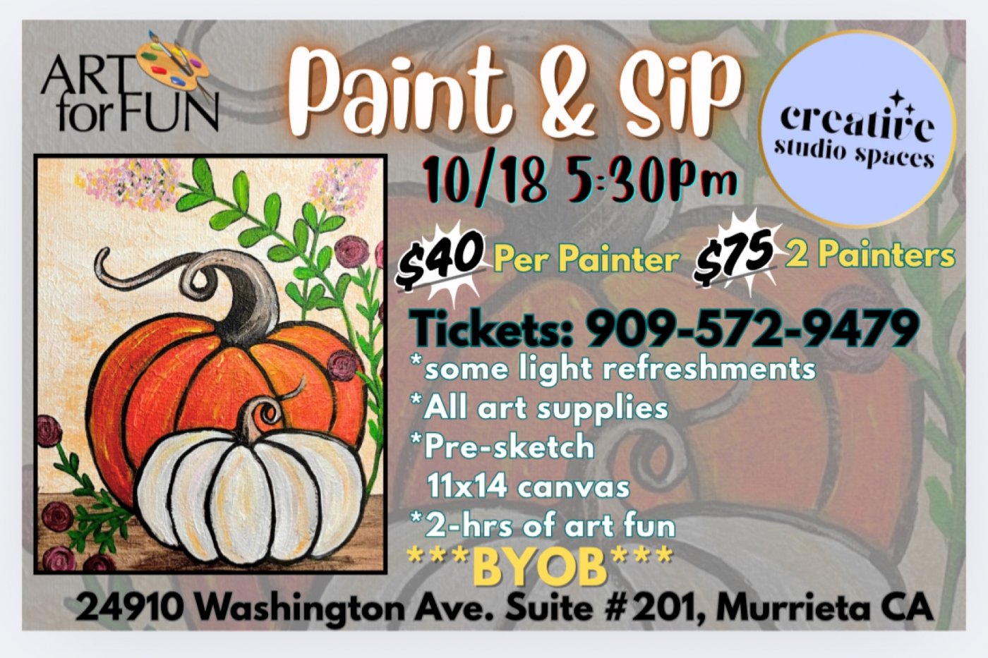 Paint & Sip at Creative Studio Spaces