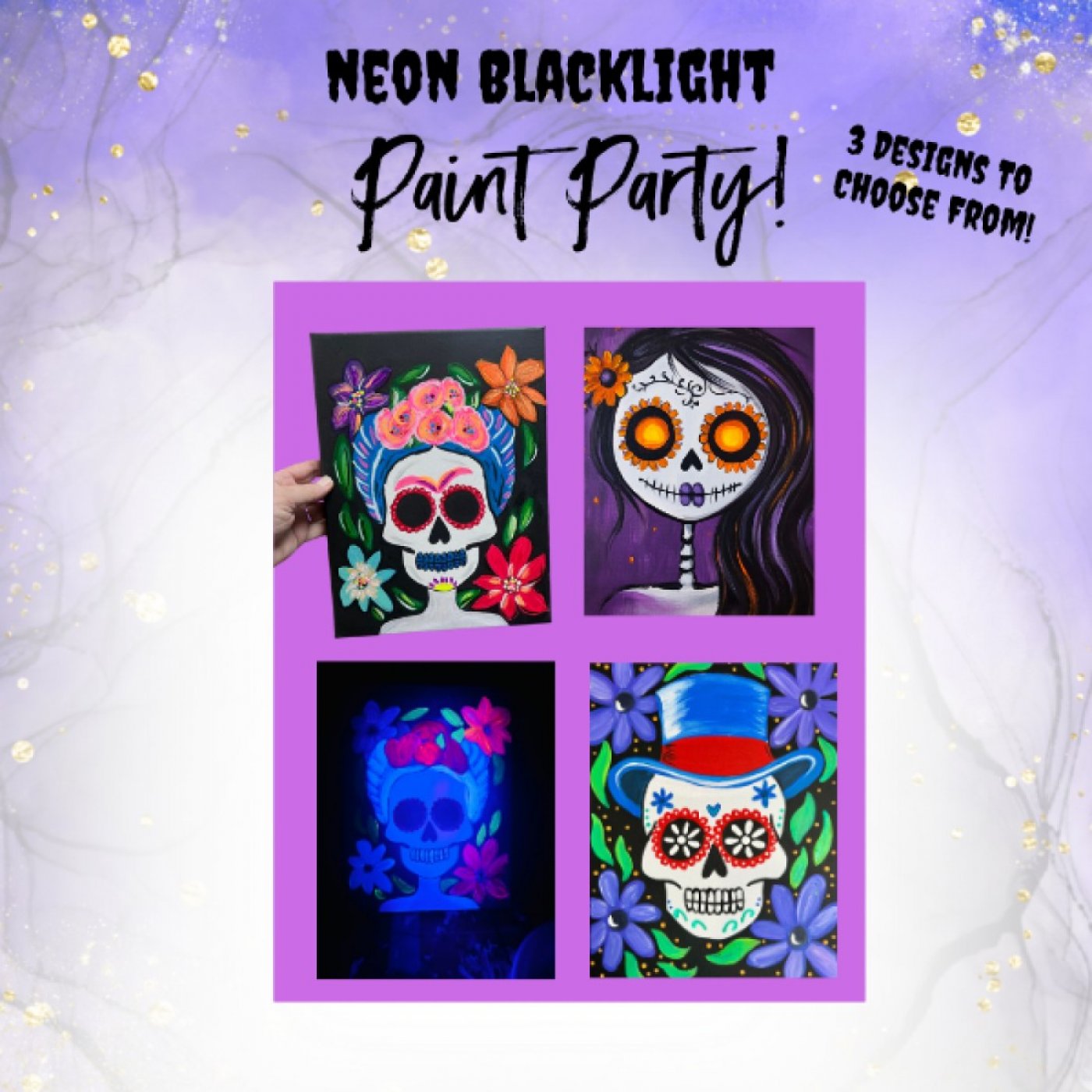 Adult Blacklight Neon Sip & Paint Party! ~ADVANCED RESERVATION REQUIRED