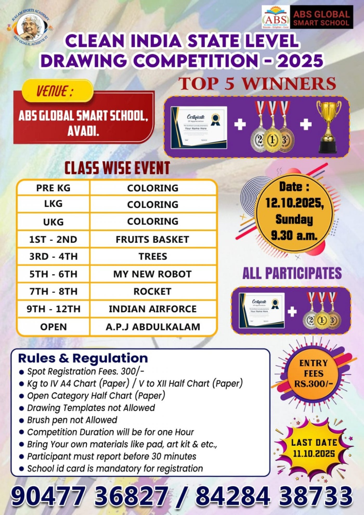 CLEAN INDIA STATE LEVEL DRAWING COMPETITION 2025