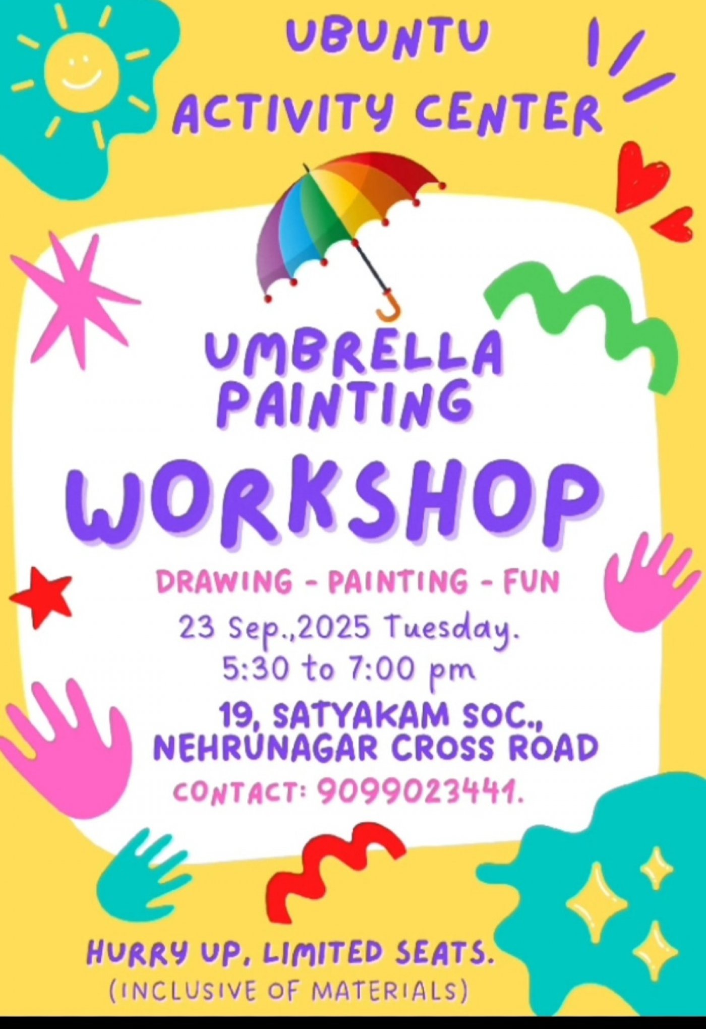 Umbrella Painting Workshop at Ubuntu Activity Centre