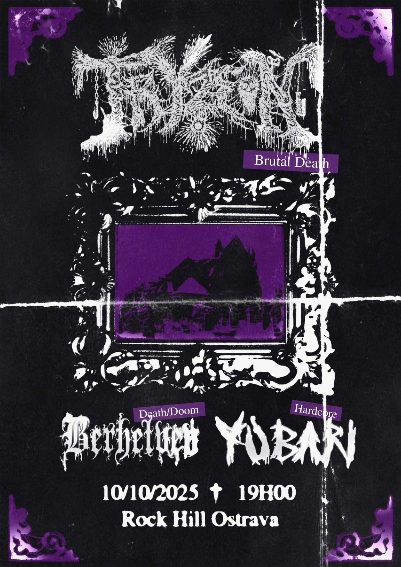Death Metal\/hardcore | Tr\u00fdze\u0148 + Berhelven + Yubari